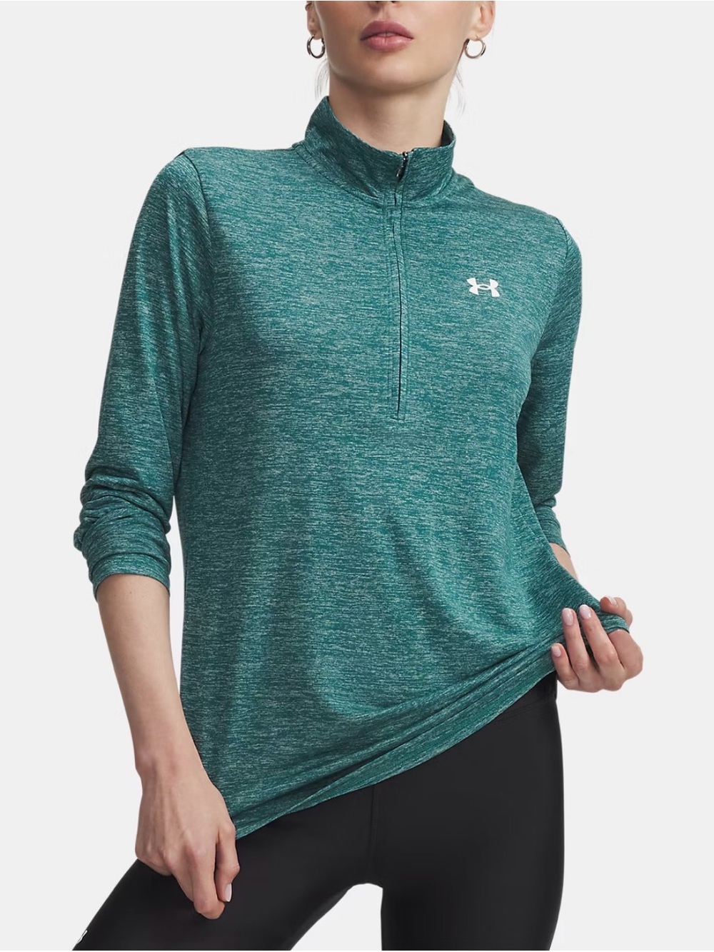 Under Armour Teal Heather Quarter-Zip Pullover